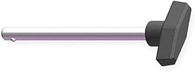 Detent Pin, 2 in T Knob, 1/4 in, 3 3/4 in