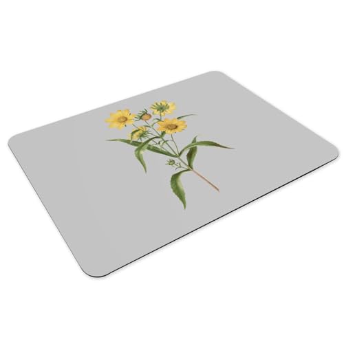 Sets de table lavables grand format gris motif flore rétro x4 - 3