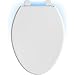 Kohler 75792-0 Reveal Nightlight Quiet-Close with Grip-Tight Elongated-Front Toilet Seat, White