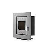 Estufa de leña Siri 14,3kw | Chimenea de leña moderna para salón | Chimenea Estufa de leña esquinera, rinconera, rincón.