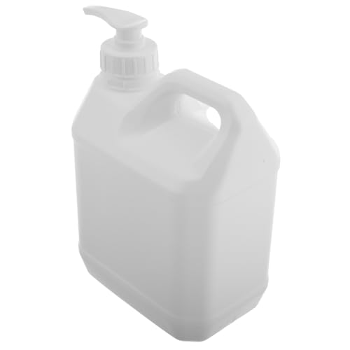 FIXOSHEE Jarra Dispensadora De Jabón Con Bomba 2l Grande Capacidad Multifuncional Para Baño y Viaje Envase Plástico Resistente Color Blanco Leche