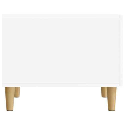 Table basse avec tiroir blanc meuble salon rangement en bois - 6