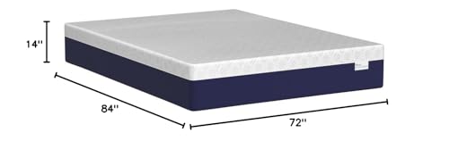 Image of Sleep Innovations Shiloh 14 Inch Memory Foam Mattress, Cal King Size, Bed in a Box, Cradling Medium Support