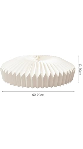 Moderner Weihnachtsbaumrock in Weiß – wasserabweisend & faltbar 60cm - 70cm Durchmesser – edle Faltstruktur im Origami-Look – stabile Alternative zu Papier – Skandi & Boho Weihnachtsdeko.