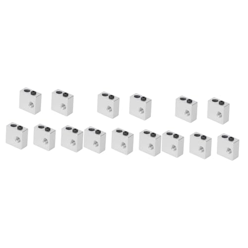 JECOMPRIS 15pcs Printer Printer Heater Block for Extruder Aluminum Heater Block Use in Hot End Kit