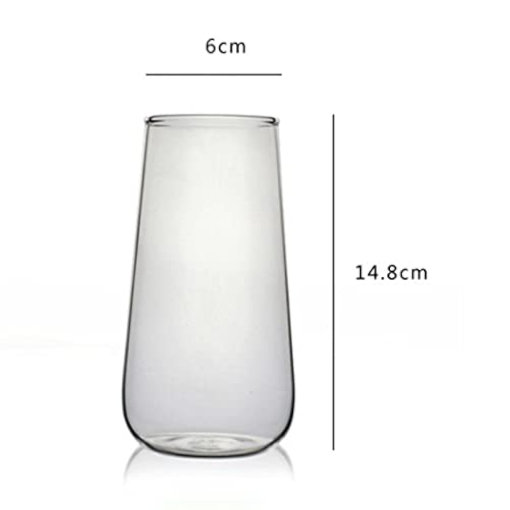 Clear Glass Cup, Reusable, 500 ml