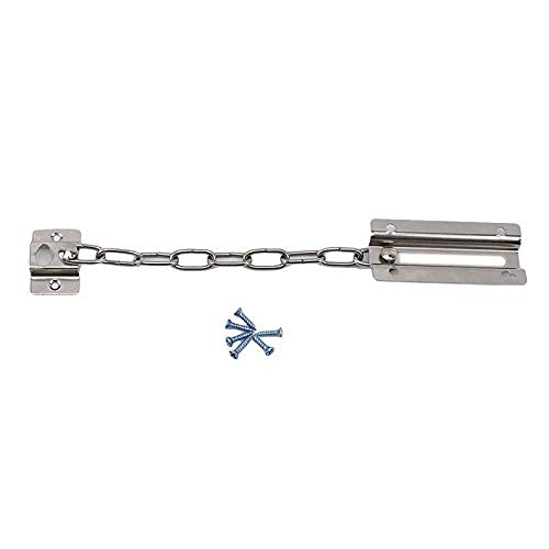 Tür-Sicherheitsketten, 2 Stück, Kette aus robustem Stahl, for Zuhause mit Schraubensicherheit, Hoteltür-Sicherheitstür, Diebstahlsicherungskette, Türkette, poliert
