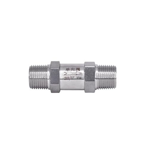 Válvula de retención check valve 1/2 BSP acero inoxidable 304 macho inline non-return 5