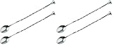 Buddy´s Bar - Barlöffel, hochwertige Barlöffel, lebensmittelecht, gedrehter Stiel inklusive Stößel, 27 cm lang, Edelstahl poliert, 2 Stück (Packung mit 2)