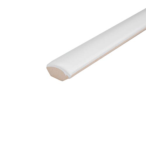 Somertile Chester Matte Bianco 1/2" X 12" Ceramic Demi-Bullnose Wall Trim Tile #TOP1