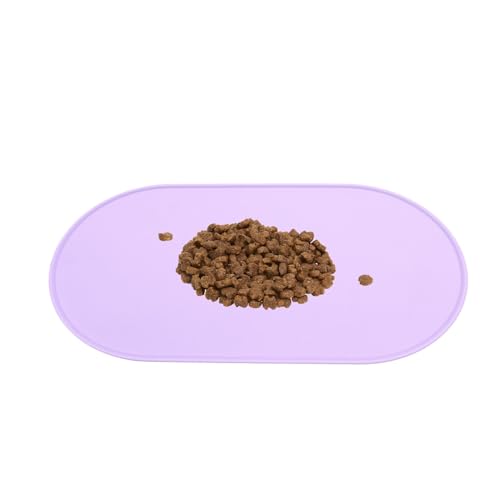 Silicone Dog Food Mat, Waterproof Puppy Bowl Pad, 21.26x11.42x0.39 in Pet Feeding Carpet, Spill-Proof Water Bowl, Ideal for Cat & Trays, Perfect to Indoor and Outdoor Use