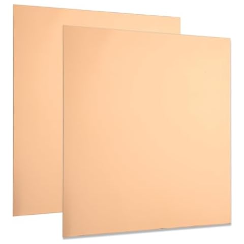 ZOFORTY 2Pcs Copper Sheets 12x12 Inch Cover