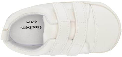 Gerber Unisex Baby Sneakers Crib Shoes Newborn Infant Toddler Neutral Boy Girl White 0-3 Months | Image 4