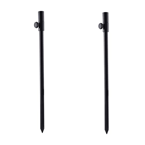 KOMBIUDA 2 Pack Telescopic Fishing Rod Holders Aluminum Alloy Throwing Rack Sea Pole Holder Portable Easy to Carry for Anglers