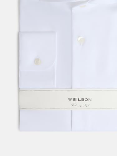 Chemise à bouton bas homme blanche coton easy iron puño simple - 4