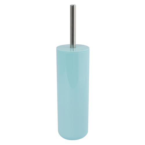 MSV Brosse WC Porte-Balai Toilette Pot à Balai INAGUA - Ensemble WC à Poser en Polystyrène Balayette avec Manche en Acier Inoxydable Vert Pastel
