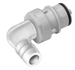 CPC (Colder) HFCD23812 CPC (Colder) HFCD23812 Quick-Disconnect Fittings, Valved Elbow Hose Barb Inserts, PP, 1/2