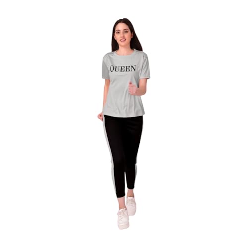 Image of Women's Casual Printed T-Shirt and Track Pant Set | Casual, Soft, and Comfortable Outfit for Home or Everyday Wear
