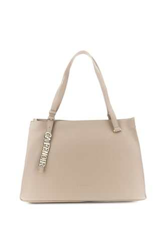 Sac femme cabas taupe CAFèNOIR l'art du design sans doublure