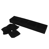 WOFASHPURET Espositore per Braccialetti in Legno e Flanella Nera Cuscino Singolo, Design Elegante e Portatile, Organizer Gioielli per Negozio e Viaggio