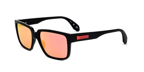 adidas Herren OR0013 Sonnenbrille, Shiny Black/Bordeaux Mirror, 55