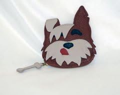 "Scruffy" Leather Coin Case (Cinnamon and Cream)