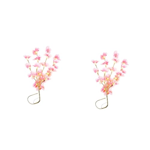 OUNONA 2pcs Phalaenopsis Branch Led Light Low Power Decorative Table Lamp Perfect for Home Decor