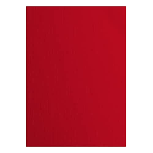 Vaessen Creative 2928-030A4 Florence Cardstock Papier, Rot, 216 Gramm/m², DIN A4, 10 Stück, Textur, für Scrapbooking, Kartenherstellung, Stanzen und andere Papierbasteleien, Poppy