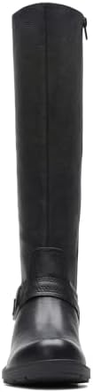 Clarks Women's Hearth Rae Knee High Boot, Black Leather, 8 Wide | Image 2
