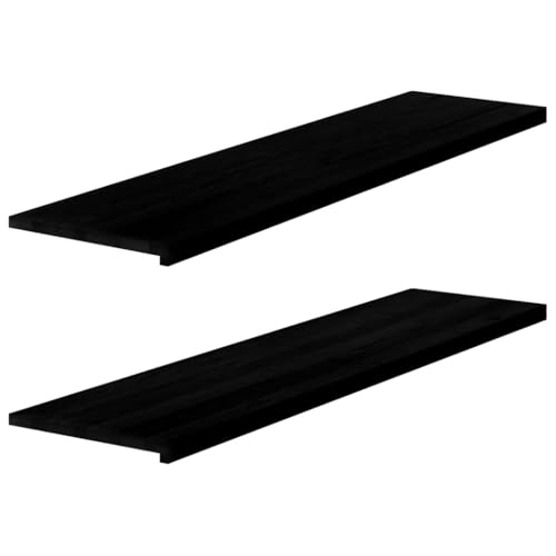 Window Sills 2 pcs Dark Brown 63.0x15.7x0.8 Solid...