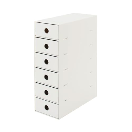 無印良品 ポリプロピレン 小物 収納ボックス 6段 幅11×奥行24.5×高さ32cm 引き出し ホワイト 収納棚 事務所 書類ケース オフィス [並行輸入品]のサムネイル