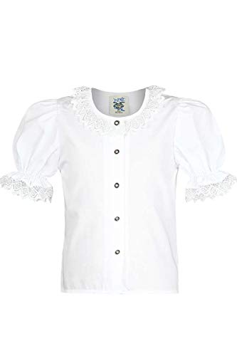 Chemisier traditionnel pour fille Isar-Trachten en dentelle blanche raffinée