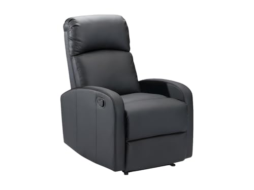 Venta Unica   Sillón Relax de Piel sintética ISAO   Negro
