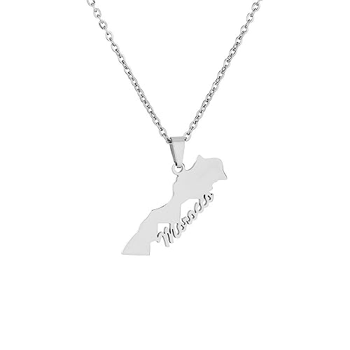 GONMFKM Collier Hip Hop Mode Pour Hommes Femmes - Collier Pendentif Maroc Bijoux Pour Femmes Hommes Collier Charme Maroc Géométrique Style Ethnique Brillant...