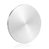 Metall kreisel Basis, doppelt konkav, Edelstahl, großer Durchmesser, sturzsicher, langlebig, glatt, geringe Reibung, verlängert die Schleuderzeit (L, 304 Edelstahl Silber)