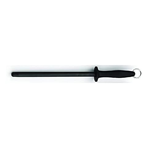 Rockingham Forge Black Ceramic Sharpening Rod with Plastic Handle, 11”, 28cm Cover