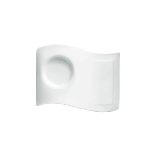 Villeroy och Boch NewWave Caffè tallrik partyplatta, 20 x 14 cm, porslin, vit