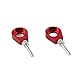 Enwye 2 Stück Mountainbike-Kettenspanner, Kettenspanner aus Aluminiumlegierung, Loch mit 15 mm Durchmesser (rot)