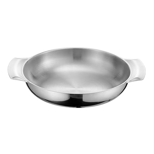 PtaTt Paellera Paellera Acero Inoxidable 304 Martillada a Mano Antiadherente para Mariscos Paellera con Doble Asa para Hogar o Restaurantes Ollas Españolas de Alta Calidad Color
