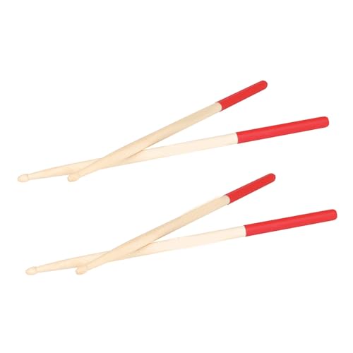 2 pares de baquetas de arce para práctica, con agarre antideslizante, para adultos y para baterías electrónicas y acústicas