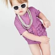 Image of SwimZip Baby Rash Guard Set - Girl Short Sleeve 2 Piece Swimsuit with SPF