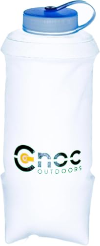 CNOC(クノック) Hydriam Collapsible Flask (ハイドリアムコラプシブルフラスク)ウォーターコンテナ やわらかソフト素材 水筒 アウトドア 水タンク ウォーターボトル【日本正規品】 (500mlブルー42mm口径)