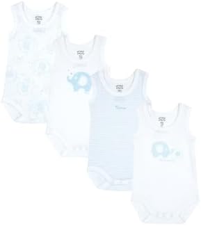 Chicco Baby - Jungen 4er‑Set Ärmellose Bodys Ärmellos aus 100% Baumwolle Mit Praktischer Öffnung NOS_2