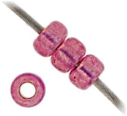 Miyuki Seed Bead 6/0 APX.22g - Dark Rose SL Dyed Alabaster Japanese Glass Seed Beads