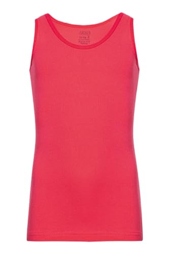 Girls' Tank Top, 3-Pack Cotton Blend, Wide Strap Undershirt, Pink Solid and Pattern, Made in Turkey2