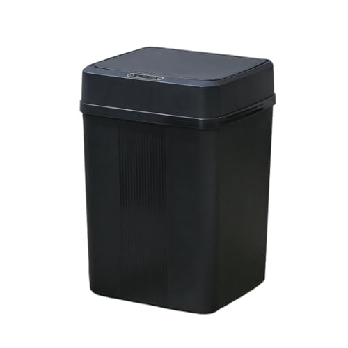 Image of 18L /4.7Gallon Automatic Touchless Garbage Can Bathroom Trash Cans with Lid Automatic Motion Sensor Small Trash Cans, Slim Waterproof Trash Bin for Bedroom, Bathroom, Kitchen,Living Room (Black)
