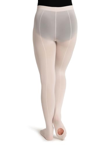 Capezio Ultra Soft Transition Tight with Back Seam, Light Pink, S/M3