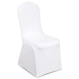elasthan stoff 【Hohe Elastizität & Premium-Material】Die Weiße Stuhlhussen sind elastisch, faltenfrei und bestehen aus 94 % Polyester und 5 % Spandex-Gewebe, für langlebigen Gebrauch. Dadurch, dass die Stuhlbezüge aus hochwertigem Vier-Wege-Stretch-Spandex-Material bestehen, passen sie auf verschiedene Stühle, wie runde, halbrunde und eckige Oberflächen. Es wird einfach über die Lehne gezogen, nach unten abgestreift und über die Füße des Stuhls gespannt. Weich, flexibel und knitterfrei, langlebig.