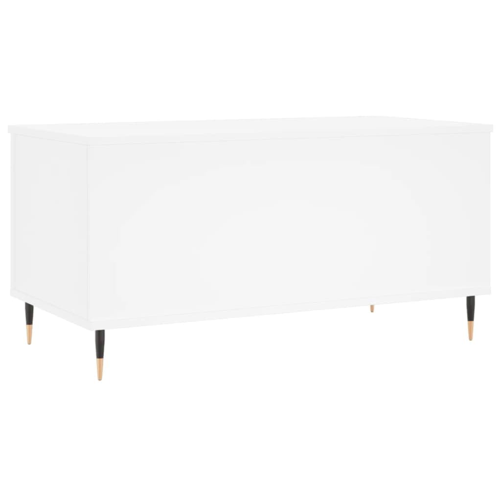 Homgoday Tavolino da caffè bianco 90 x 44,5 x 45 cm, in legno ingegnerizzato, tavolino da tè per soggiorno, sala d'accoglienza degli ospiti, camera da letto e ufficio mobili tipo 1