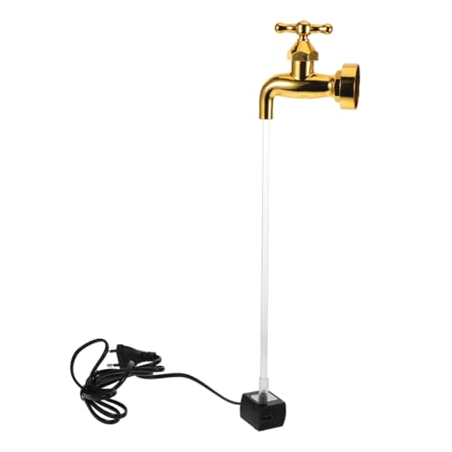 Didiseaon Fuente Decorativa con Grifo Flotante Invisible de Agua con Bomba USB y Lámpara LED para Jardín Patio y Escritorio Efecto Cascada Suspendida Fácil de Instalar